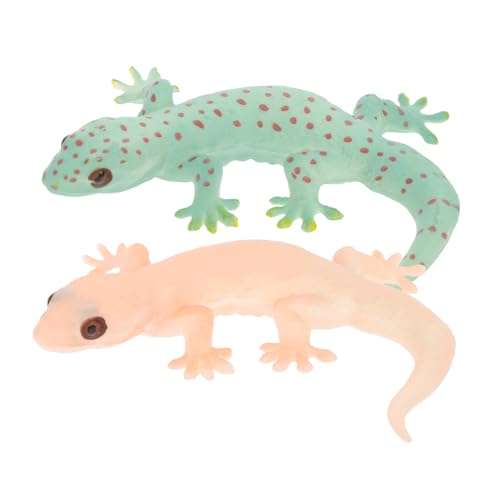 COSMEVIVI 6 STK Simulations-Gecko, kniffliges Spielzeug Eidechsenfigurenmodell Simulation Einer Eidechsenfigur Realistisches Eidechsenmodell künstliche Eidechsenverzierung Tierfigur von COSMEVIVI