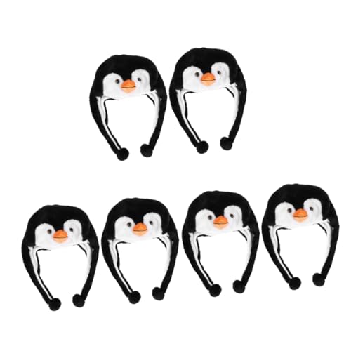 COSMEVIVI 6 Stk Pinguin-hut Kawaii Hut Neuheit Hut Pinguin-mütze Gefüllter Hut Bühnenaufführungshut Soda-hut Plüschmütze Lustige Tiermützen Aus Plüsch Kröte Hut Tierischer Hut Pp Baumwolle von COSMEVIVI