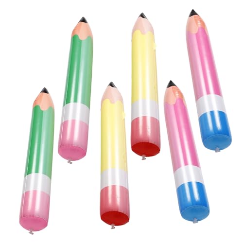 COSMEVIVI 6 Stück Aufblasbare Jumbo Bleistifte Teiliges in Gelb Grün Große Schuldekoration für Klassenzimmer Wand und Deckenmontage Back To School Party Zubehör COSMEVIVI 6 Stück Aufblasbare Jumbo Bleistifte Teiliges in Gelb Grün Große Schuldekoration für Klassenzimmer Wand und Deckenmontage Back To School Party Zubehör von COSMEVIVI