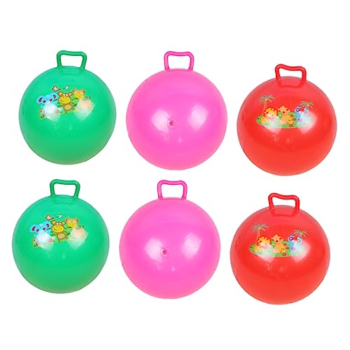 COSMEVIVI 6 Stück Pat The Ball Hüpfball Für Kinder Griffball Kinderhüpfball Kinderball Spielzeug Springball Für Kinder Aufblasbare Bälle Aufblasbarer Ball Spielzeug von COSMEVIVI