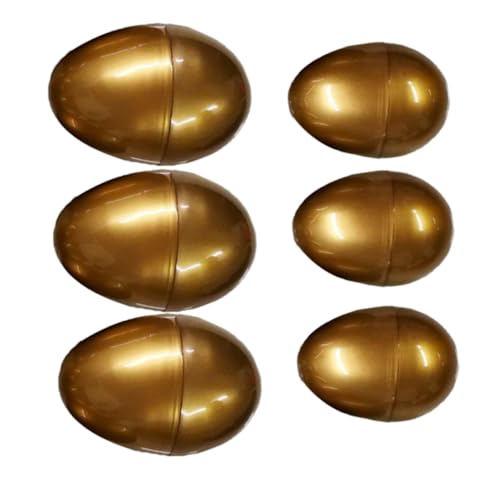 COSMEVIVI 6St Ostern Requisiten Osterzubehör goldene Eier Eierdekoration Ostereier basteln kinder ostereier fillable easter eggs spielzeug leere Ostereierschalen leere Eierschalen neu p von COSMEVIVI