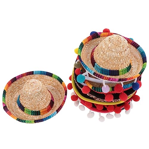 COSMEVIVI Sombrero-kopfbedeckungs-set 6er-pack Mini-mexikanische Hüte Haarreifen Modisch Ideal für Gruppenfotos Festivals und Veranstaltungen von COSMEVIVI