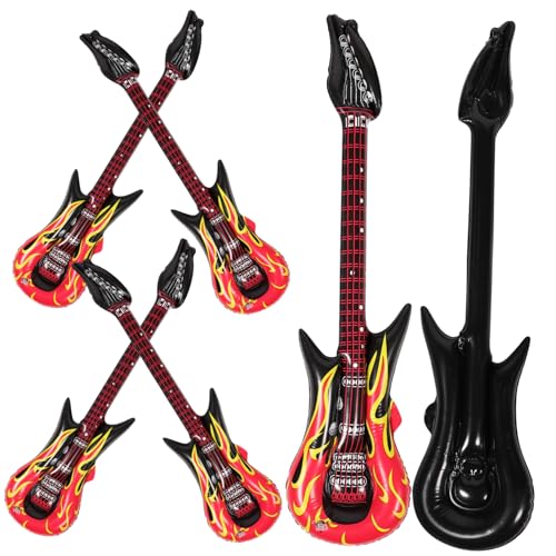 COSMEVIVI 6St aufblasbare Gitarre lustiges Inflationsspielzeug Karnevalsspielset aufblasbare Musikinstrumente Musical Toy Instruments Klavier für Kinder spielzeuge Gitarre sprengen PVC von COSMEVIVI