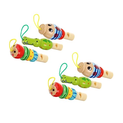 COSMEVIVI 6pcs Holz Tierpfeife Spielzeug Baby Bildung Spielzeug Musical Baby Spielzeug (zufällig) von COSMEVIVI