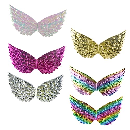 COSMEVIVI 6pcs Schmetterlinge Fairy Wings Requisiten Mädchen Metallic Angel Wings Kostüme Dress Up up von COSMEVIVI