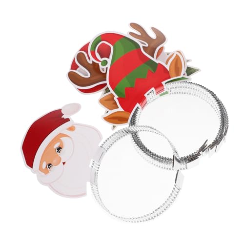 COSMEVIVI 6st Weihnachtsstirnband Weihnachtself-stirnband Weihnachtshaar-accessoire Weihnachtskostüm-kopfbedeckung Weihnachts-haarschmuck Weihnachtsgeweih Haarbänder Partyzubehör Papier Rot von COSMEVIVI