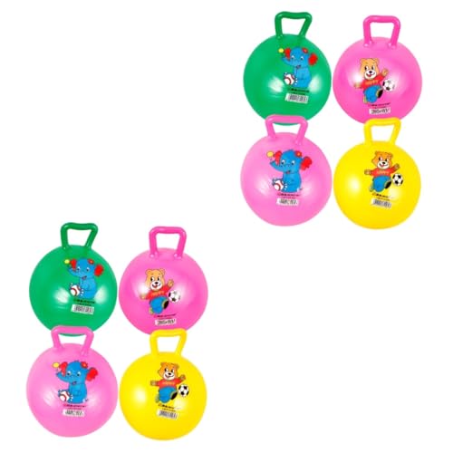 COSMEVIVI 8 STK Schläger handhaben Weltraumhüpfer Kinder Hüpfball aufblasbar federnd Hüpfbälle für Kinder hupfball für Kinder Activity für Kinder Spielzeug Kugel handhaben Cartoon-Bälle PVC von COSMEVIVI