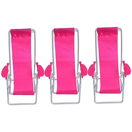 COSMEVIVI 9 STK Mini-strandkorb Miniatur-loungesessel Miniaturstuhl Zur Dekoration Simuliertes Strandkorbmodell Kuchendeckel Für Den Strand Strandkorb Für Puppen Klappbare Stühle Rosy Abs von COSMEVIVI