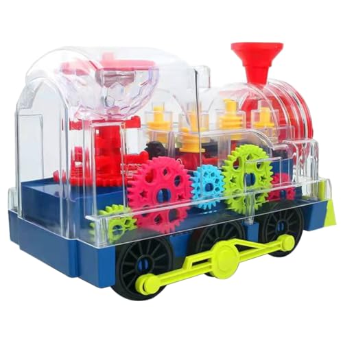 COSMEVIVI Bahn mit Lichtsimulationszug mit Musikzugmodell Zug Figur Simulation Sound Play Train lustiges Zugmodell Spielzeug Nachahmung Zug für Kleinkinder imitierter Zug Plastik Colorful von COSMEVIVI