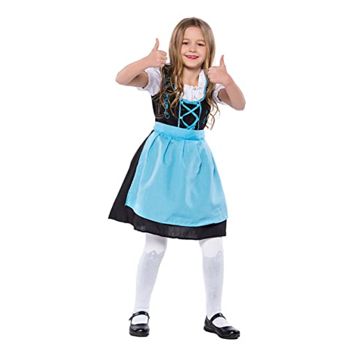 COSMEVIVI Bier-Performance-Kleidung Kellnerin Kostüm für Mädchen Dirndlkleid Mädchen Kinderkostüme verkleidung kinder karnevalskostüme kinder Bierkostüm für kinder Cosplay-Bierkleidung von COSMEVIVI