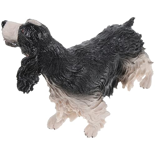 COSMEVIVI Cocker Spaniel-Modell Hunde-sammelfigur Hundeornament Realistische Hundefigur Realistischer Hund Lebensechter Hund Hundespielzeug Tierfiguren Simulationshundefigur Plastik Black von COSMEVIVI