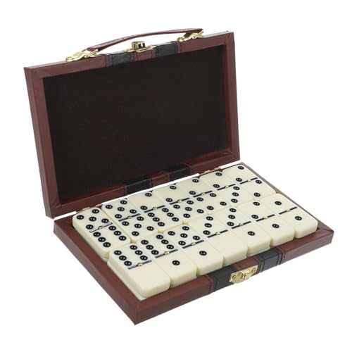 COSMEVIVI Retro Dominoes Set Aus 1 Set Nostalgische Dominosteine Für Reisen Inklusive Eleganter Holzkiste Ideales Für Spieleliebhaber Und Familien Perfektes von COSMEVIVI