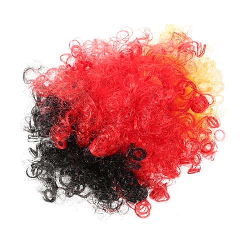 COSMEVIVI Fan-perücke Disco-perücke Afro Puff Perücken Flauschige Perücke Bunte Haarperücke Bunte Hippie-perücke Verrückte Afro-perücke Clown-Cosplay-perücke Umweltschutz Haustier von COSMEVIVI