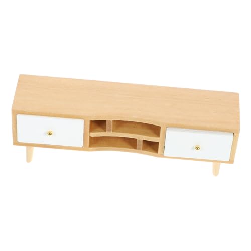 COSMEVIVI Fernsehschrank graceling Elegante wohnaccessoires tv Cabinet Decor Schöner Miniatur-TV-Schrank Mini-Hausversorgung Puppenmöbel Miniatur-Hausdekor Puppenzubehör hölzern von COSMEVIVI