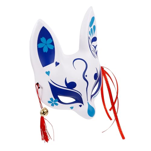 COSMEVIVI Fuchs-Dämonenmaske half face mask costume masks Maskenparty schkafmaske cosplay mask the mask Cosplay-Partymaske halbe Gesichtsmaske Party-Fuchs-Maske Maskerade Fuchsmaske PVC Blue von COSMEVIVI