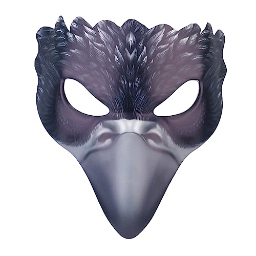 COSMEVIVI Halbgesichtsmaske Aus Hochwertigem Material Vogelmaske Krähenoptik Ideale Halloween Maske Für Maskeraden Und Partys Perfekt Partyzubehör Für Gruselige Looks von COSMEVIVI