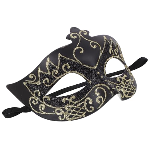 COSMEVIVI Halloween Maske Für änner Goldene Glitzer Maske Für Maskenball Und Cosplay Halbe Augenmaske Für Halloween Party Und Kostü Accessoire von COSMEVIVI