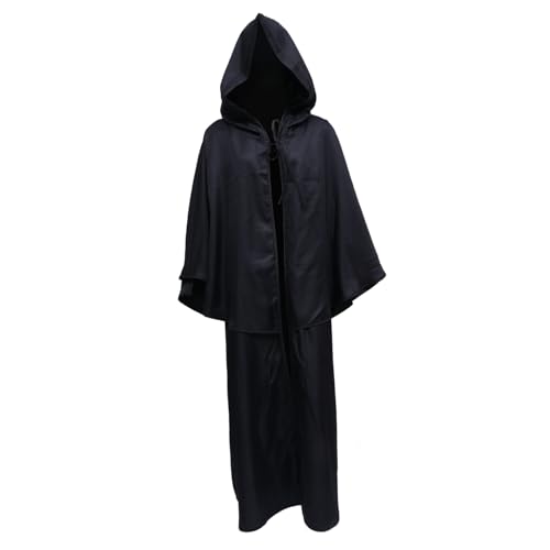 COSMEVIVI Halloween-umhang mit Kapuze für Erwachsene Vampirhexe Cosplay-Robe Bequemer Umhang für Halloween-Partys Umhang mit Einzigartigem Design für Erwachsene von COSMEVIVI