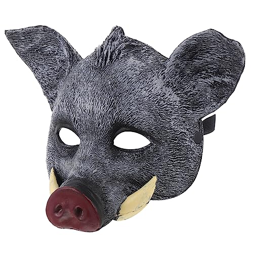 COSMEVIVI Halloween Wildschwein Maske Für Erwachsene Dekorative Ganzkopf Tiermaske Für Kostümparty Cosplay Und Mottopartys Realistisches Design Für Besondere Anlässe von COSMEVIVI