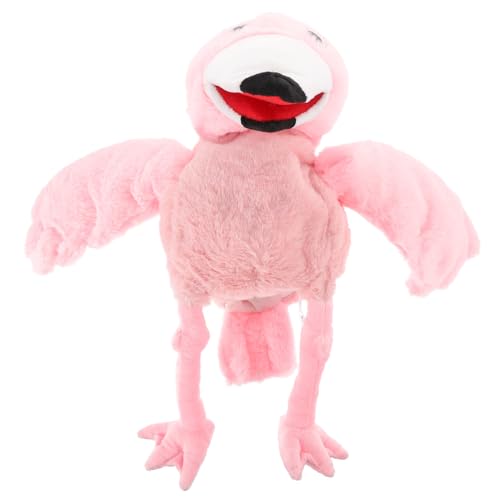 COSMEVIVI Handpuppe Flamingo Interaktive Tier Handpuppe Für Kuscheltier Für Geschichtenerzählen Und Rollenspiele Weiches üschmaterial Perfekt Für Partys Und Aufführungen von COSMEVIVI