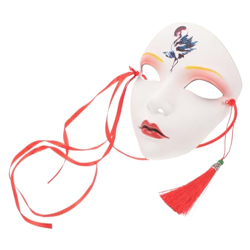 COSMEVIVI Hanfu-maske Halloween Tiermaske Halbgesichtsmaske Opernmaske Venezianische Masken Anime Und Maske Ostern Gesichtsmaske Fuchs-cosplay-maske Abschlussball Maske Kimono-masken Plastik von COSMEVIVI