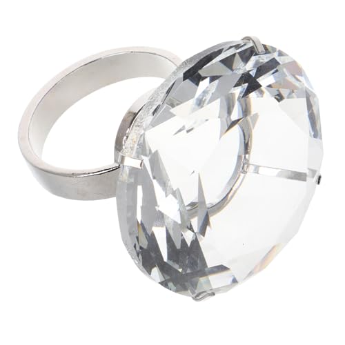 COSMEVIVI Hochzeit Großer Ring-requisite Atemberaubender 6 Cm Großer Glasring Für Verlobungen, Jubiläen Und Besondere Anlässe Layout Gefälschter Großer Ring-requisite von COSMEVIVI