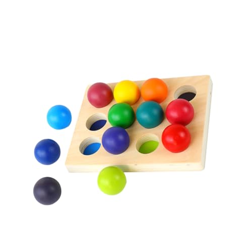 COSMEVIVI Holz Regenbogen Sortierbrett Spielzeug 1Pc Kognitives Paarungsspielzeug Für Kinder Farben Und Formen Sortieren Ideales Lernspielzeug Für äuglinge Und Kleinkinder Fördert von COSMEVIVI