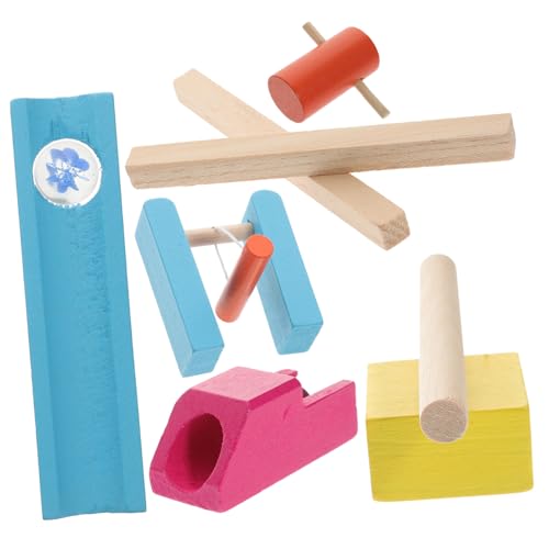 COSMEVIVI Baby Spielzeug Holzspielzeug Set Für 1 Set Mit Dominosteinen Und Bauklötzen Lustiges Motorikspielzeug Für Kleinkinder Fördert Die Kreativität Und Feinmotorik Ideales Für Jungen Und Holzklotz von COSMEVIVI