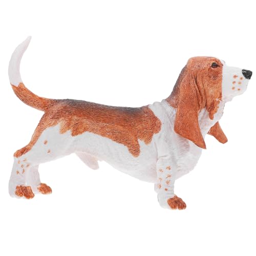 COSMEVIVI Hundepuppe Hunde Spielzeug für Kinder Animal Figures Dog Toys wohnzimmerdeko Miniatur dekoratives Hundestatuenmodell realistisches Basset-Spielzeug Hundefiguren Spielzeug Plastik von COSMEVIVI