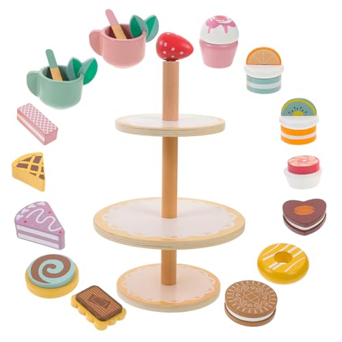 COSMEVIVI Kinder Spielkuchen Set Cupcake Spielzeug Simulationskuchen Set Rollenspiel Interaktives Spielzeug Backen Küchenspiel 1 Set von COSMEVIVI