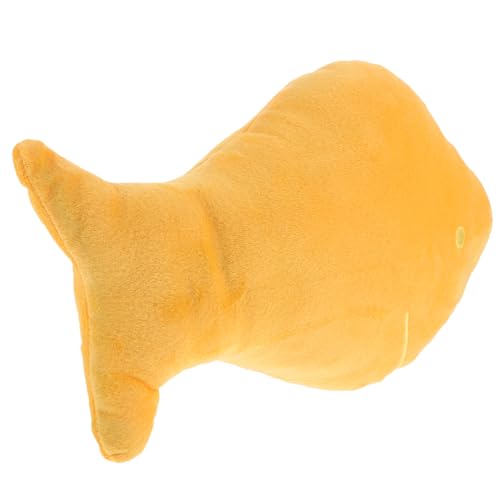 COSMEVIVI Kopfkissen tierkissen Dekoration Schlafzimmer fischkissen Stitch+Kuscheltier pummeluff Kuscheltier entzückende Stoffpuppe Kawaii Stofftier süßer Fischplüsch PP Baumwolle Yellow von COSMEVIVI