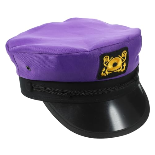 COSMEVIVI Kostüm Hut Matrosenhut Für Herren Bootskapitänshut Cosplay Matrosenhut Party Matrosenhut Marine-admiral-hut Matrosenhut Für Requisite Nautische Verkleidungsmütze Violett Polyester COSMEVIVI Kostüm Hut Matrosenhut Für Herren Bootskapitänshut Cosplay Matrosenhut Party Matrosenhut Marine-admiral-hut Matrosenhut Für Requisite Nautische Verkleidungsmütze Violett Polyester von COSMEVIVI
