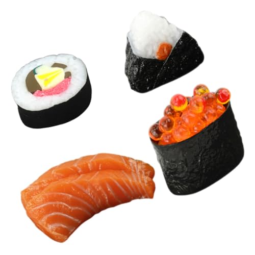 COSMEVIVI Sushi Go Kunst Sushi Modell Set Realistische Nachbildung Von Sushi Onigiri Und Lachs Sushi Für Küchen Dekoration Und Display Ideale Requisite Für Japanische Küche Und von COSMEVIVI