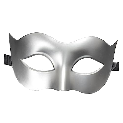 COSMEVIVI Männer Maskerade Kostüm Halbgesicht Augenmaske Silber Partymaske Für Karneval Fasching Und Cosplay Events Ideal Für Maskierte Bälle Und Kostümpartys von COSMEVIVI