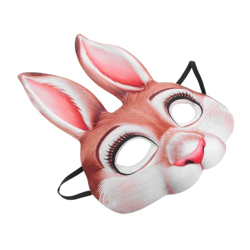 COSMEVIVI Maskerade Halbgesicht Kaninchen Tiermaske Hasenohrenmaske Dekorative Maske Hasenhalbmaske Für Geburtstagsfeier Halloween Kostümzubehör von COSMEVIVI