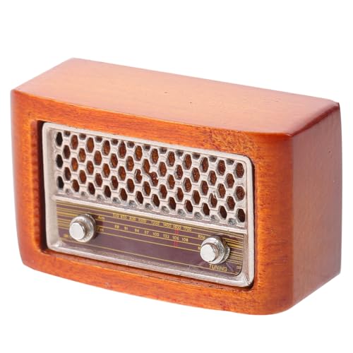 COSMEVIVI Miniatur Retro Radio, Mini, Mini Bastelarbeiten, Kleine Radiomodelle, Simulations Radiomodelle, Mini Radio, Filigranes Miniatur Radio, Spielhaus Zubehör, Winzige von COSMEVIVI