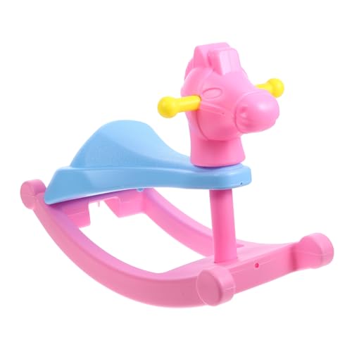 COSMEVIVI Baby Spielzeug Miniatur Schaukelpferd Für Puppenhaus Niedliches Rocking Horse Modell Dekoration Und Zubehör Für Ideales Zubehör Für Fantasievolles Kids Toys von COSMEVIVI