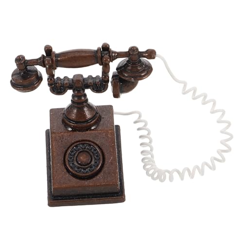 COSMEVIVI Miniatur-Vintage-Telefon-Requisite Für Puppenhaus-Dekoration, Altes Telefon-Spielzeug Für Kinder, Miniatur-puppenhaus-zubehör, Vintage-wohndekoration von COSMEVIVI