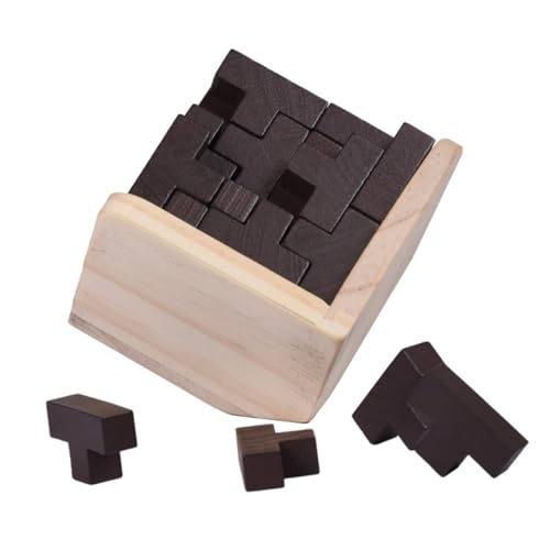 COSMEVIVI Würfel Puzzle Denksportaufgabe Lernspielzeug 54T Holz Kinder Puzzles Block Spielzeug für Jungen Mädchen von COSMEVIVI