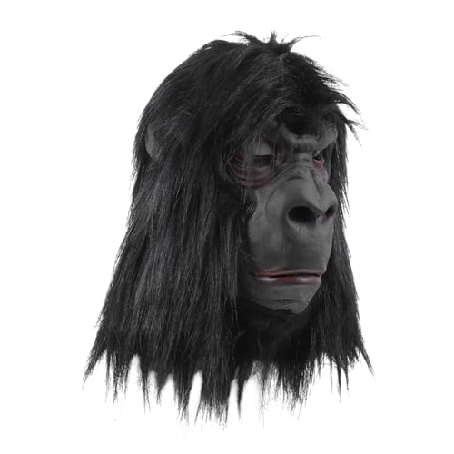 COSMEVIVI Orang-Utan-Maske Halloween-Affenkostüm Affenmaske Kunstpelzmaske gruselige Tiermaske Gorilla-Cosplay-Maske grusel maske gruselige maske Halloweenkostüm Gorilla-Maske lustige Maske von COSMEVIVI