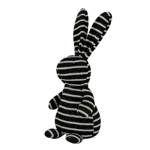 COSMEVIVI Osterhase hasenfiguren Bunny Party Hasen Easter Decoration Ostergeschenk für Hasendeko Spielzeug Osterpuppe Frühlingskaninchen Hasenpuppen lustiges Kaninchen Stoff Black von COSMEVIVI