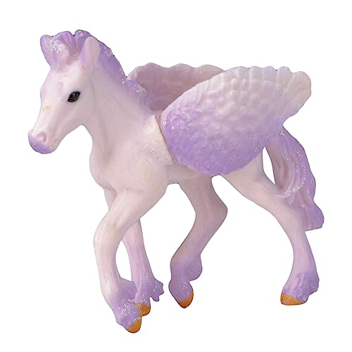 COSMEVIVI Pegasus-Einhorn-Modell Kinderspielzeug Einhorn Spielzeug Einhorn Figur Spielzeug Lernspielzeug Für Kinder Mini-Spielzeug Miniaturen Minispielzeug Für Kinder Tiermodell Weiß PVC von COSMEVIVI