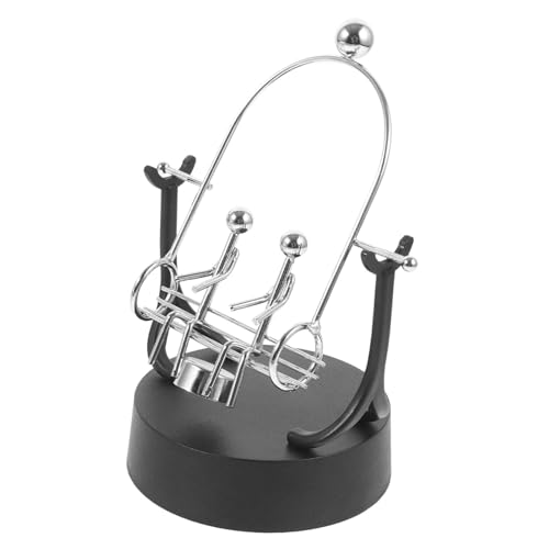 COSMEVIVI Permanent Desktop-schmuck Newton Wiege Schreibtischspielzeug Schaukelkunst Ewiges Desktop-Spielzeug Physisches Schaukelspielzeug Balance Kugeln Schreibtischdekoration Silver Eisen von COSMEVIVI