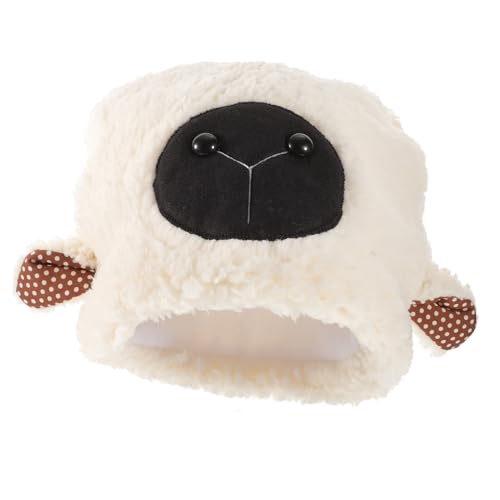 COSMEVIVI Plüsch Lammohren Mütze Kuscheliges Schaf Kostümhut Cartoon Cosplay Fotorequisiten Lustiger Leichter Kopfschmuck für Halloween Weihnachten Karneval Erwachsene COSMEVIVI Plüsch Lammohren Mütze Kuscheliges Schaf Kostümhut Cartoon Cosplay Fotorequisiten Lustiger Leichter Kopfschmuck für Halloween Weihnachten Karneval Erwachsene von COSMEVIVI