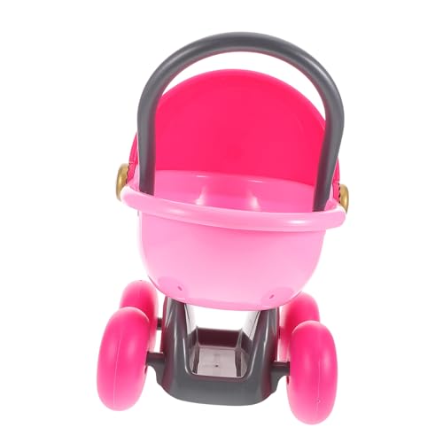 COSMEVIVI Puppenhaus Kinderwagen Spielzeug Kunststoff Kinderwagen Kunststoff Puppe Kinderwagen Baby Spielzeug Kinderwagen Puppen Spielzeug Kinderwagen Puppe Simulierter Kinderwagen von COSMEVIVI