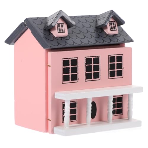 COSMEVIVI Puppenhaus Mini Möbel Kleines Holzvilla Holzvilla Mini Handwerk Miniaturvilla Mini Villa Gebäude Mini Ornament Mini Villa Holz Handwerk Modell von COSMEVIVI