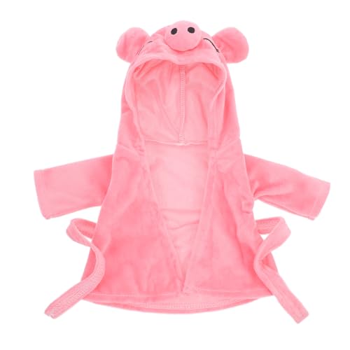 COSMEVIVI Puppenpyjama Puppenkleidung Puppenmode Puppenkleidchen Schlafanzug für Babypuppen Puppenzubehör für Neugeborene Puppen-Cartoon-Kleidung Puppenkostüm für Kinder Flanell Rosa von COSMEVIVI