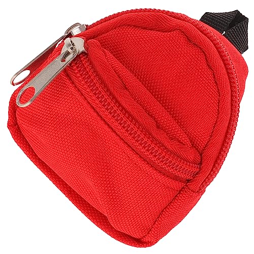 COSMEVIVI Puppenrucksack Niedlich Babypuppen-Kleiderrucksack Mini-Rucksäcke Spielzeug für Kinder kinderspielzeug Spielzeug Mikroszenenverzierungen Mini-Hausverzierung Polyester rot von COSMEVIVI