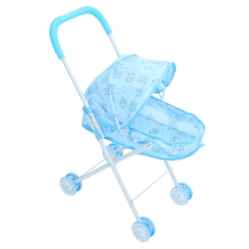 COSMEVIVI Puppenwagen Spielzeug für Kinder kinderspielzeug Toys for Kinderwagen Spielzeug Kinder Wagen Spielzeug Puppenspielzeug-Kinderwagen Kinderwagen Spielen ， Sky-Blue von COSMEVIVI