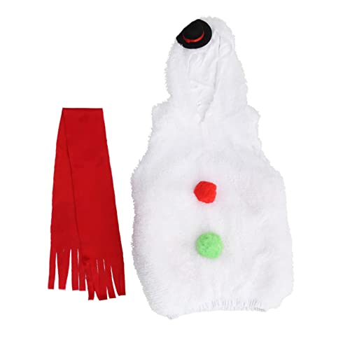 COSMEVIVI Satz Weihnachtskostüm Schneemann-Cosplay-Kostüm Weihnachtsmannkostüm für Kinder Kinderkleider kinderkleidung Cosplay-Kleidung Weihnachtskleidung für Kinder Kaschmirimitat Weiß von COSMEVIVI